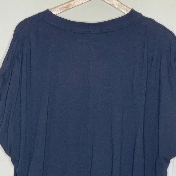 Pilcro Black Banded Bubble Hem Blouson Dolman Sleeve Top XL - Picture 8 of 8